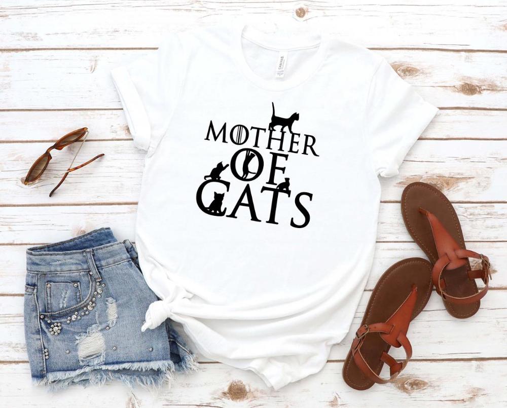 Mother of Cats Printed T-Shirt