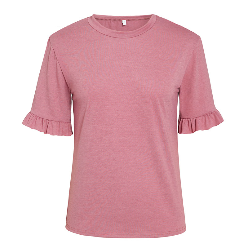 Casual Ruffled Women's T-Shirt in Multiple Sizes Casual Ruffled Women's T-Shirt in Multiple Sizes