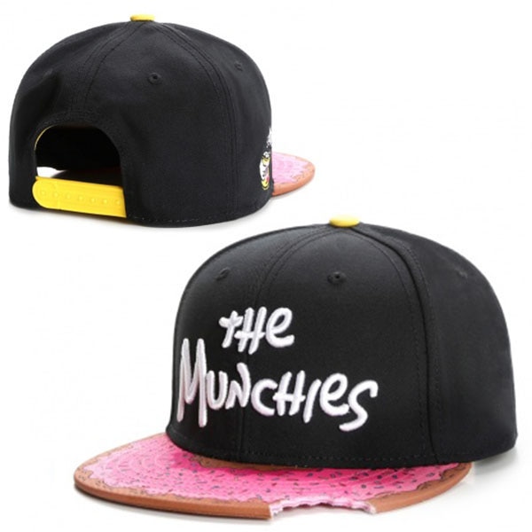 Black Unisex Snapback in Donut Print Black Unisex Snapback in Donut Print