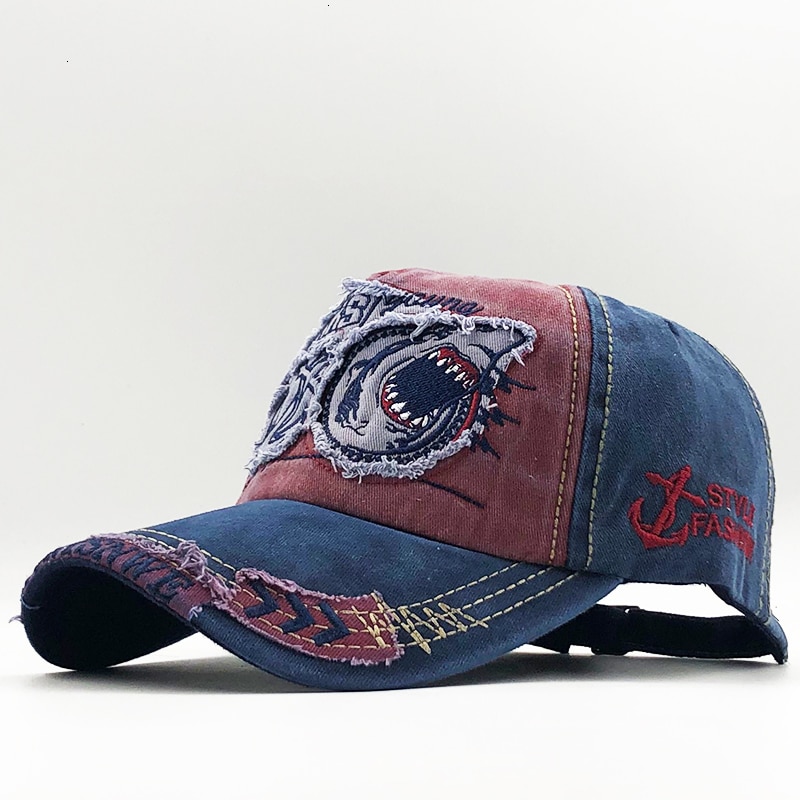 Men's Shark Embroidered Baseball Cap