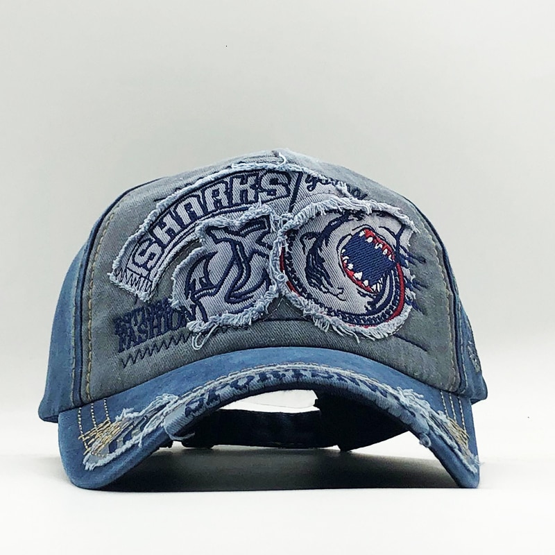 Men's Shark Embroidered Baseball Cap